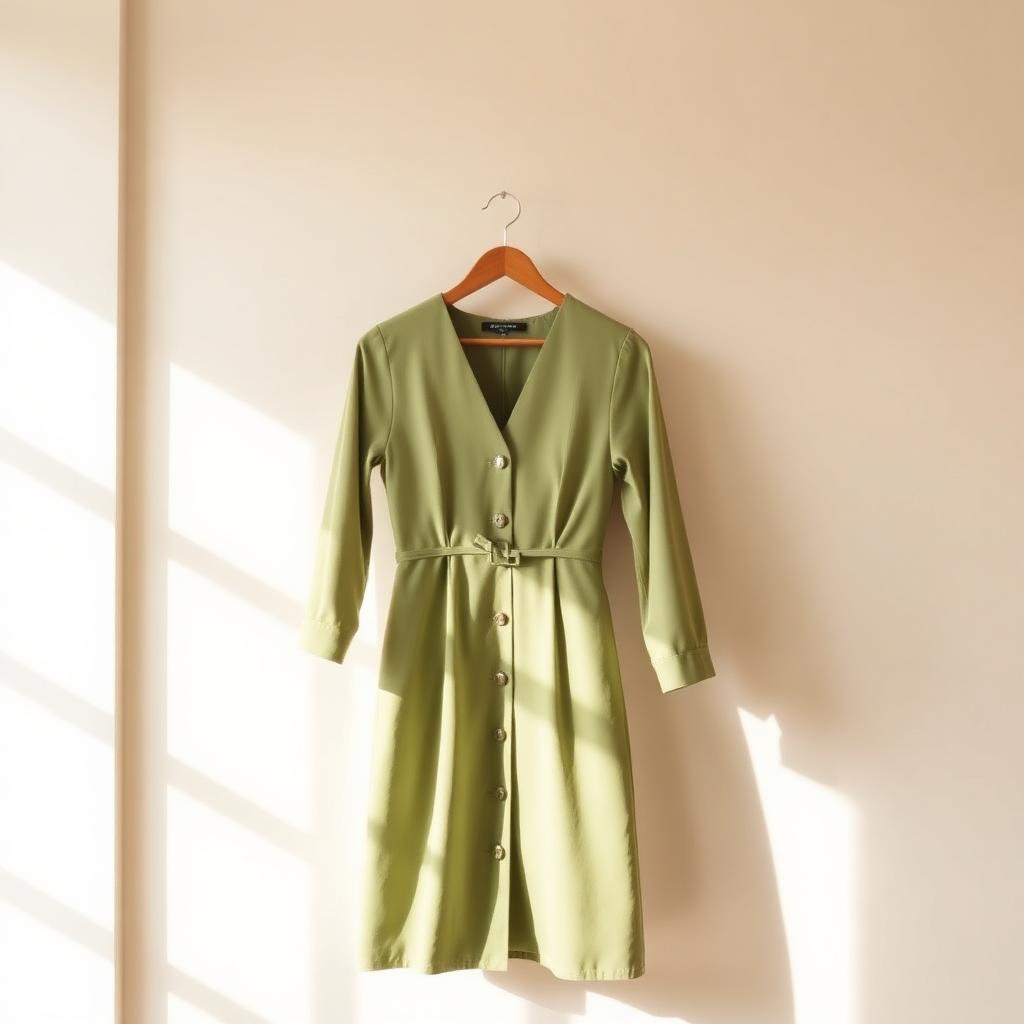 Sage Midi Shirt Dress