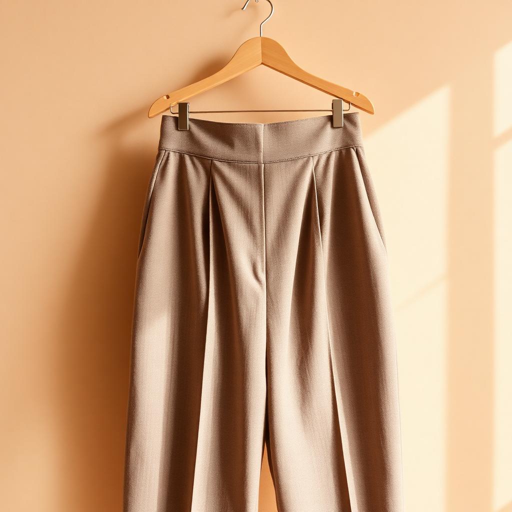 High-Waist Wool Trousers